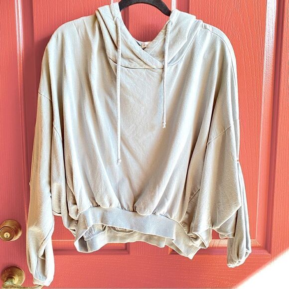 YOUNG FABULOUS & BROKE OVERSIZED HOODIE CROPPED SWEATSHIRT M/L SLATE GREY - Picture 3 of 16